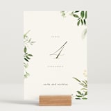 "Verdure" - Table Numbers in Garden by Leah Bisch - Displayed (stand not included)
