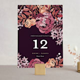 "Fall Floral" - Table Numbers in Mauve by Alethea and Ruth - Front