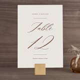 "Streamlined" - Table Numbers in Nutmeg by Nicole Barreto - Front