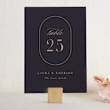 "Monogram a la Mode" - Table Numbers in Midnight by Hooray Creative - Front