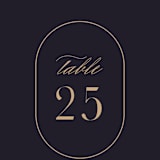 "Monogram a la Mode" - Table Numbers in Midnight by Hooray Creative - Detail