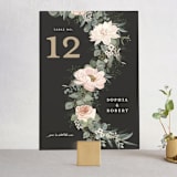 "Lovely Vine" - Table Numbers in Blush by Susan Moyal - Front