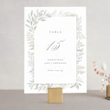"Dear Greenery" - Table Numbers in Eucalyptos by Hooray Creative - Front