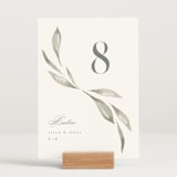 "Whispered Leaves" - Table Numbers in Leaf by Kristie Kern - Displayed (stand not included)
