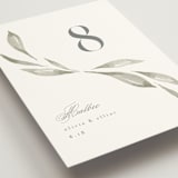 "Whispered Leaves" - Table Numbers in Leaf by Kristie Kern - Detail