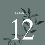 "Serafina" - Table Numbers in Sage by Melanie Kosuge - Detail