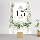 "Lush Greenery" - Table Numbers in Fresh Green by Phrosné Barwood - Front