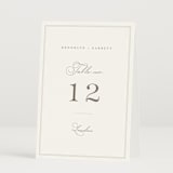 "Overlapping" - Table Numbers in Cotton by Amy Kross - Folded
