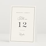 "Overlapping" - Table Numbers in Noir by Amy Kross - Folded