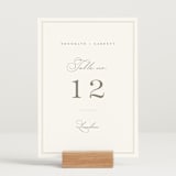 "Overlapping" - Table Numbers in Cotton by Amy Kross - Displayed (stand not included)