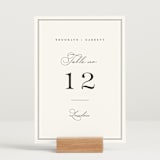 "Overlapping" - Table Numbers in Noir by Amy Kross - Displayed (stand not included)