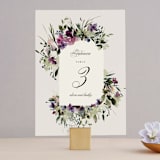 "Floral Love" - Table Numbers in Lilac by Lori Wemple - Front