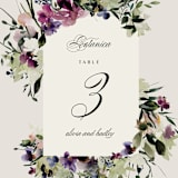 "Floral Love" - Table Numbers in Lilac by Lori Wemple - Detail