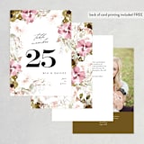 "Beautiful Spring" - Table Numbers in Spring by Phrosné Barwood - Back of Card Options