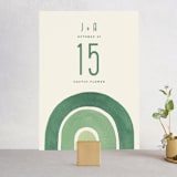 "Double Rainbow" - Table Numbers in Cactus by Pink House Press - Front