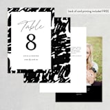 "Landscape" - Table Numbers in Black Tie by Laura Hamm - Back of Card Options