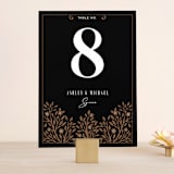 "Grand Natura" - Table Numbers in Noir by GeekInk Design - Front