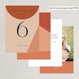"Bold Geometric" - Table Numbers in Terracotta by Morgan Kendall - Back of Card Options