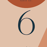 "Bold Geometric" - Table Numbers in Terracotta by Morgan Kendall - Detail