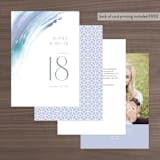 "apogean tide" - Table Numbers in Lagoon by Jennifer Wick - Back of Card Options