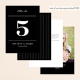 "Aligned" - Table Numbers in Pearl by Michelle Taylor - Back of Card Options