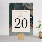"Love Story" - Table Numbers in Turquoise by Kate Ahn - Front