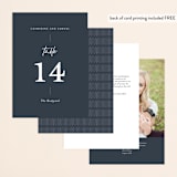 "Proposal" - Table Numbers in Marine by Sandra Picco Design - Back of Card Options