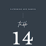 "Proposal" - Table Numbers in Marine by Sandra Picco Design - Detail