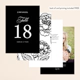 "our moment" - Table Numbers in Tuxedo by Jill Means - Back of Card Options