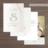 "cultured pearl" - Table Numbers in Pearl by Erin Deegan - Back of Card Options