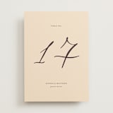"un mariage photographique" - Table Numbers in Mocha by Benita Crandall - Front