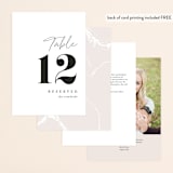 "Handwritten" - Table Numbers in Obsidian by Jennifer Postorino - Back of Card Options