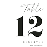 "Handwritten" - Table Numbers in Obsidian by Jennifer Postorino - Detail