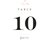 "Emblem" - Table Numbers in Petal by Kimberly FitzSimons - Detail