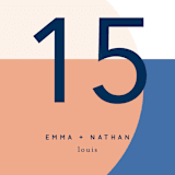 "Color Arch" - Table Numbers in Aquatic by Baumbirdy - Detail