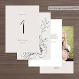 "stylist script" - Table Numbers in Ivory by Cass Loh - Back of Card Options