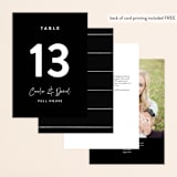 "In this together" - Table Numbers in Black Tie by Lea Delaveris - Back of Card Options