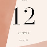 "Magazine Serif" - Table Numbers in Sand Dunes by Elly - Detail