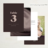 "joconde" - Table Numbers in Mahogany by chocomocacino - Back of Card Options