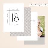 "Narrative" - Table Numbers in Frost by Jennifer Wick - Back of Card Options