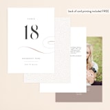 "Foundry" - Table Numbers in Rose Quartz by Kristie Kern - Back of Card Options