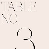 "Landscape" - Table Numbers in Champagne by Kelly Schmidt - Detail
