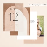 "Arches" - Table Numbers in Terracotta by Kelly Schmidt - Back of Card Options