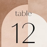 "Arches" - Table Numbers in Terracotta by Kelly Schmidt - Detail