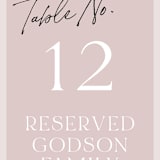 "Marry You" - Table Numbers in Blush by Design Lotus - Detail
