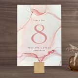 "opalescent" - Table Numbers in Chalcedony by Erin Deegan - Front