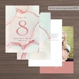 "opalescent" - Table Numbers in Chalcedony by Erin Deegan - Back of Card Options