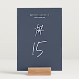 "Marked" - Table Numbers in Navy by JoAnn Jinks - Displayed (stand not included)