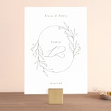 "Essential" - Table Numbers in Mist by Design Lotus - Front