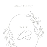 "Essential" - Table Numbers in Mist by Design Lotus - Detail